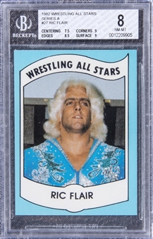 1982 Wrestling All-Stars Series A #27 Ric Flair Rookie Card – BGS NM-MT 8